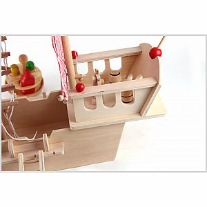Wooden Pirate Ship (with accessories) 