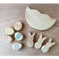 Wooden Bunny & Egg Balance Stacker