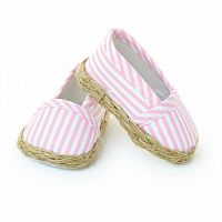 Pink & White Striped Espadrilles by Petitcollin