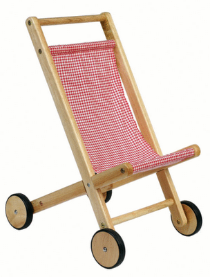 wooden baby doll stroller