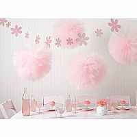 Tulle Pom Pom Party Decoration, Pink