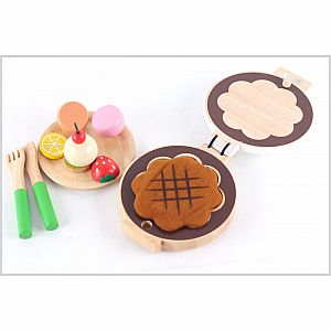 Wooden Waffle Iron (with accessories)
