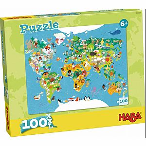 World Map Puzzle - 100 Pieces